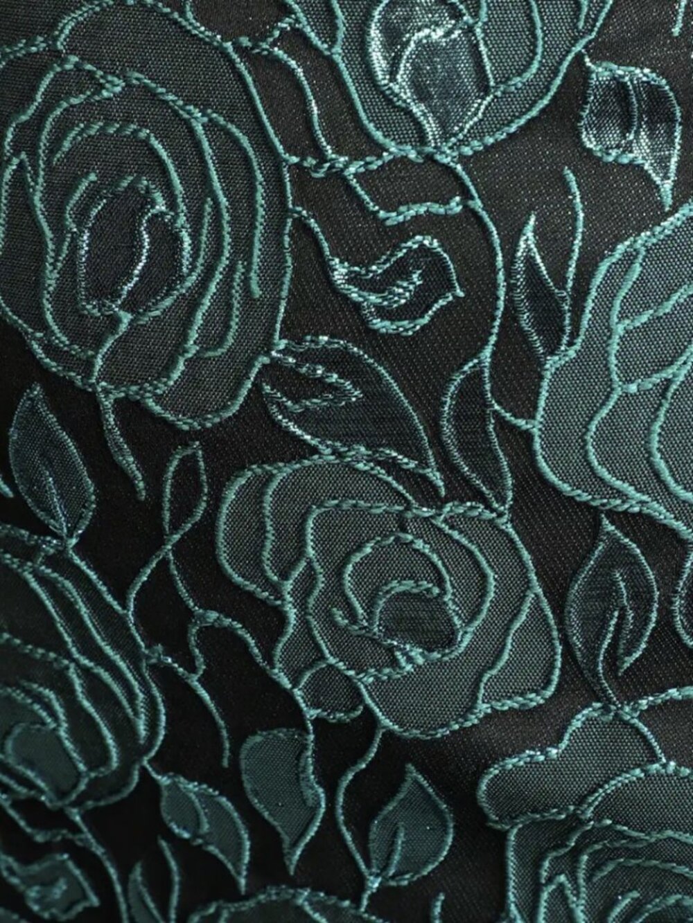 Lulus Extravagant Party Shiny Teal Floral Jacquard Bodycon Dress NWT - Picture 5 of 8